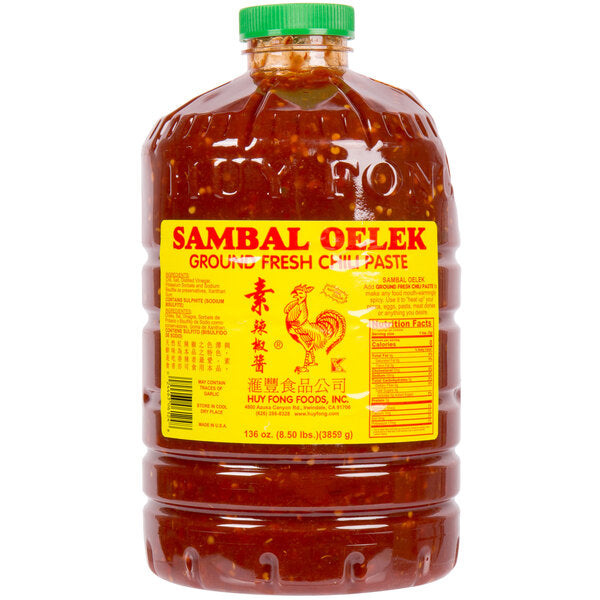 Huy Fong 8.5 lb. Sambal Oelek Fresh Ground Chili Paste - 3/Case