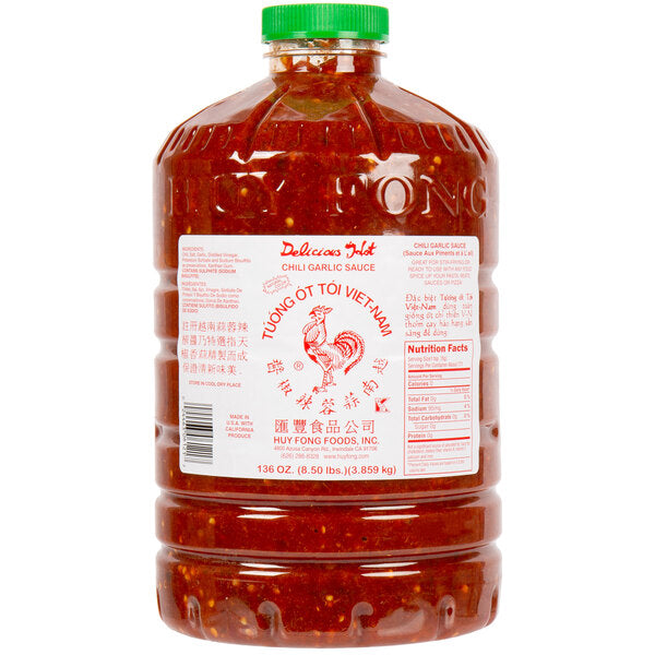 Huy Fong 8.5 lb. Sambal Oelek Fresh Ground Chili Paste - 3/Case