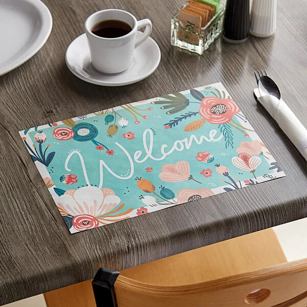 Choice 10" x 14" Welcome Paper Placemat - 1,000/Case