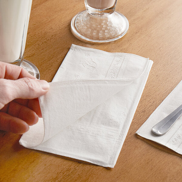 Choice White 2-Ply Dinner Napkin 17" x 15" - 3,000/Case