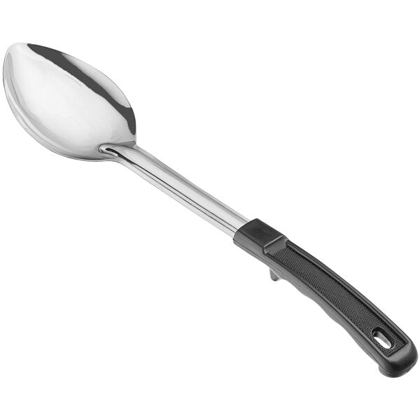 Choice 15" Solid Stainless Steel Basting Spoon with Coated Handle