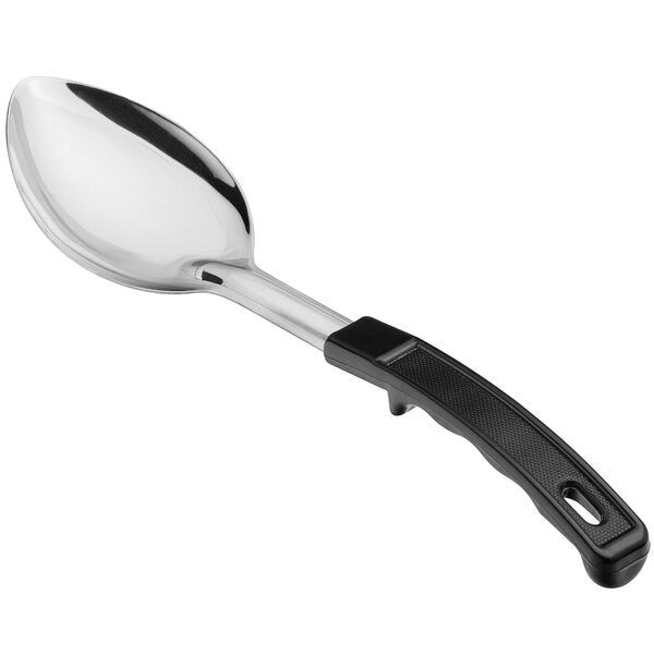 Choice 15" Solid Stainless Steel Basting Spoon with Coated Handle