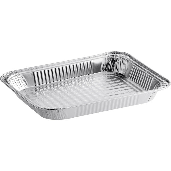 Choice Half Size Foil Steam Table Pan Shallow 1 1/2" Depth - 100/Case
