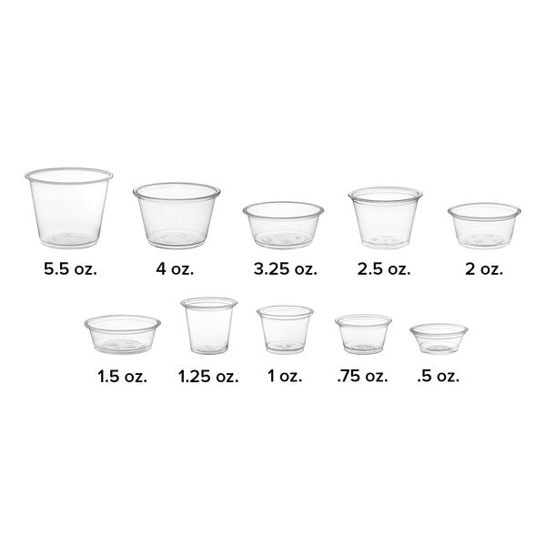 Choice Clear Plastic Souffle Cup / Portion Cup - 2 oz. - 2,500/Case