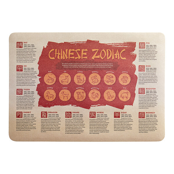 Choice 10" x 14" Welcome Paper Placemat - 1,000/Case