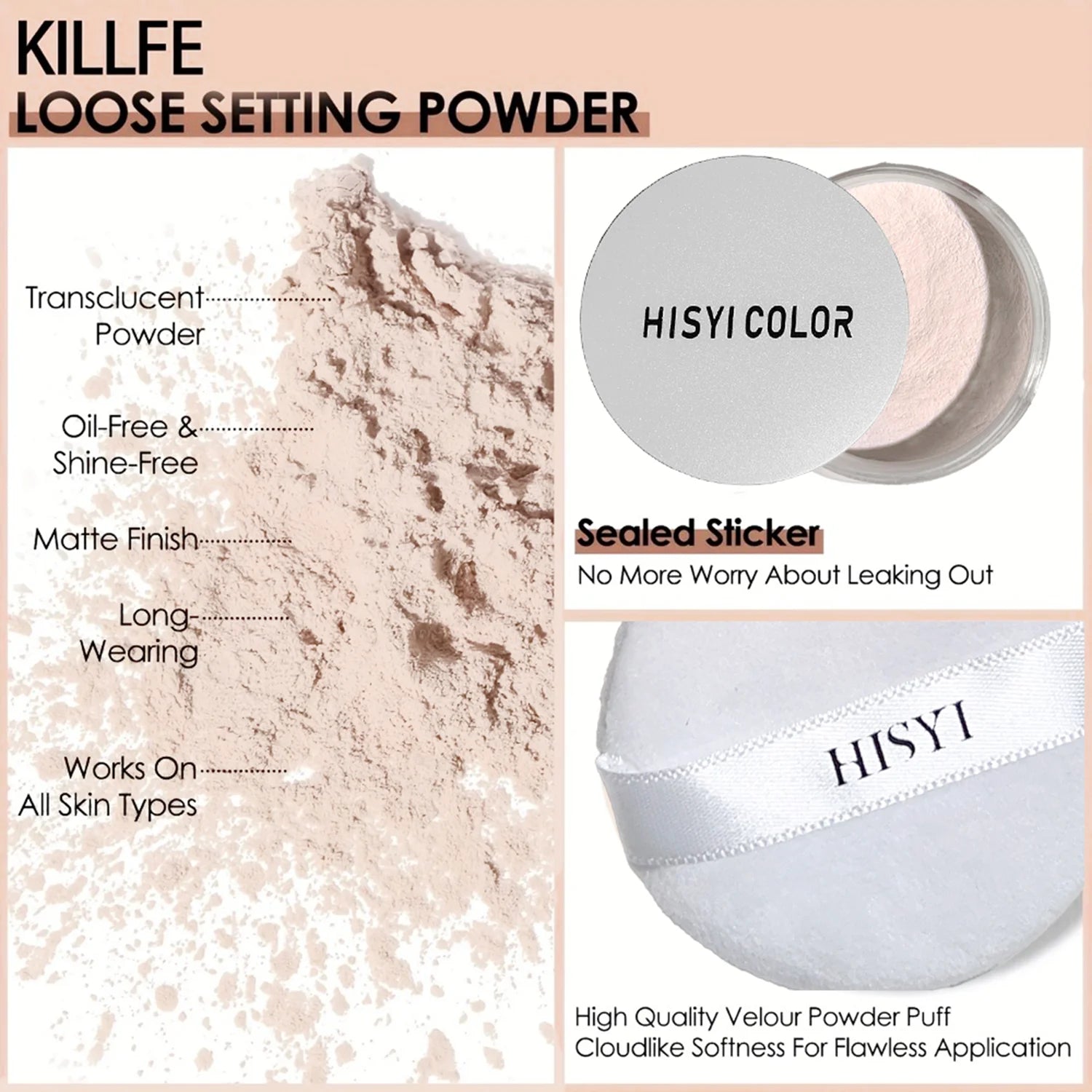 Waterproof Matte Loose Setting Powder