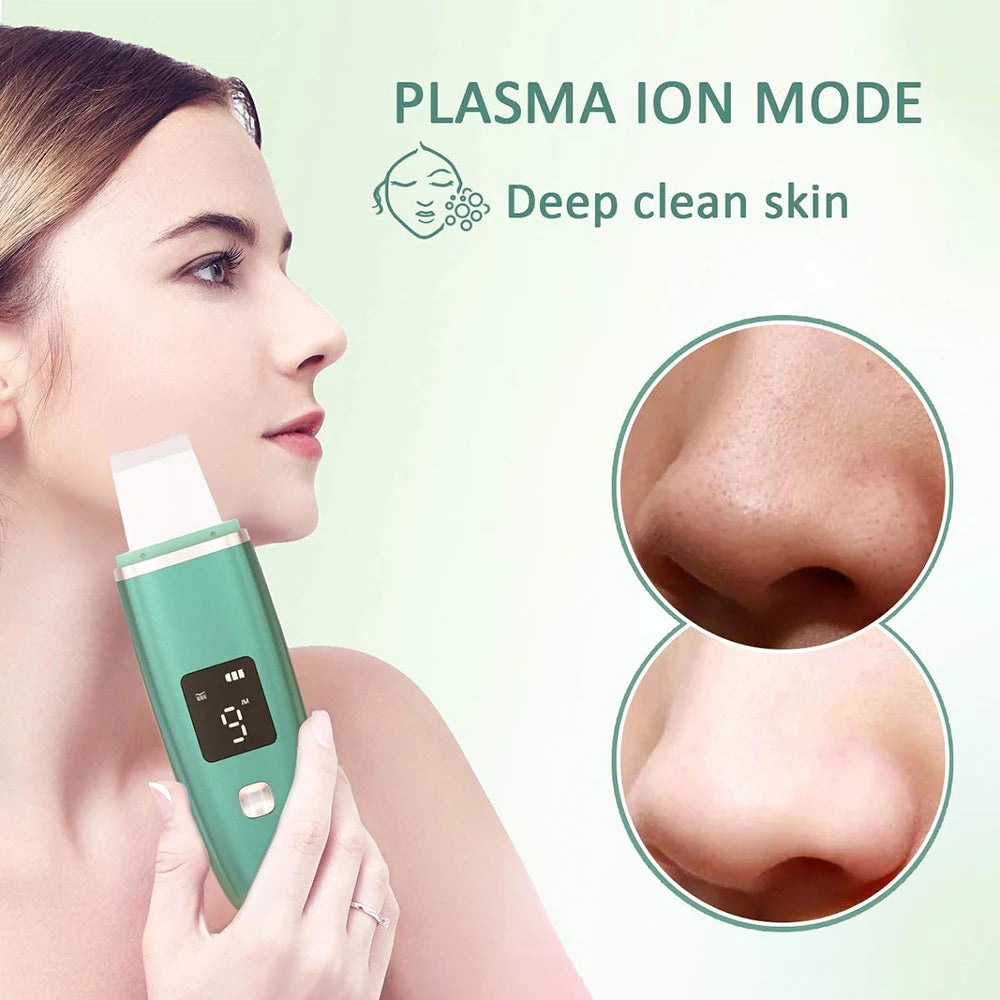 Ultrasonic EMS Skin Scrubber Facial Cleaner