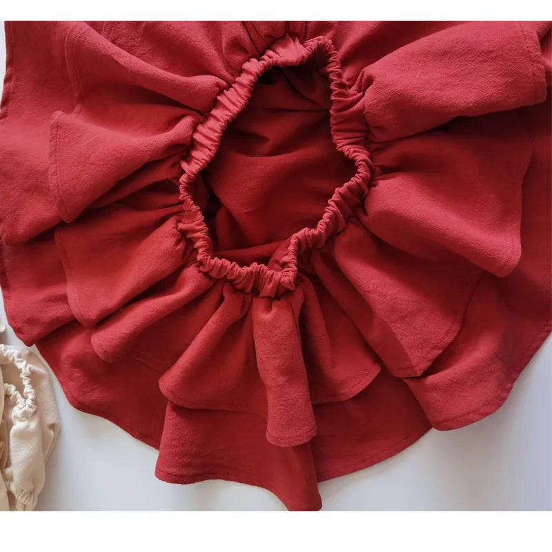 Ruffled Lace Baby Skirt: Summer Cotton Pettiskirt Tutu Dress