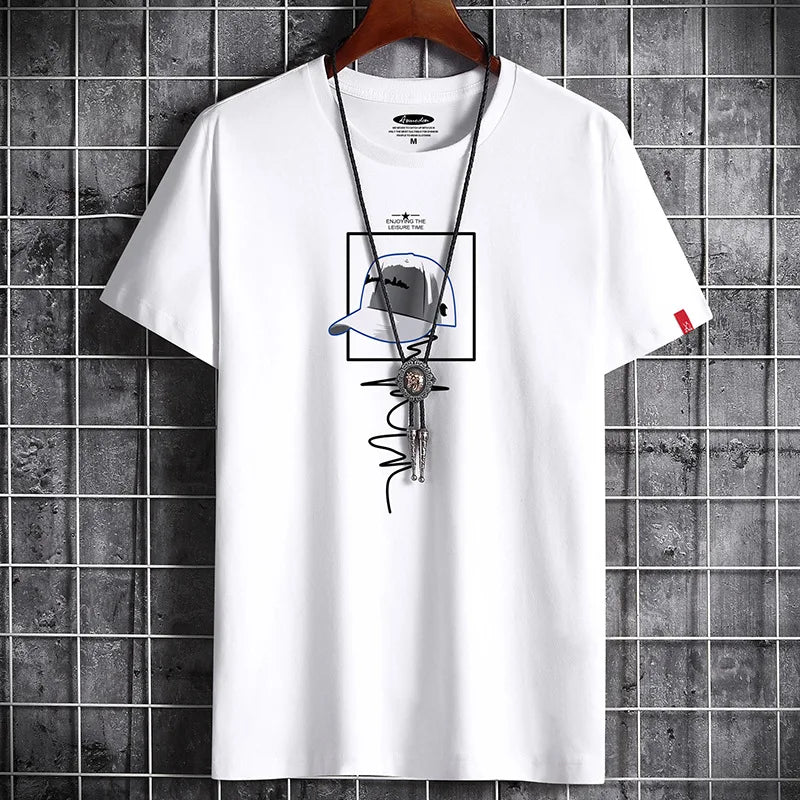 Anime Oversized White Casual Cotton T-Shirt