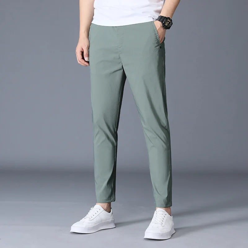 Summer Ankle-Length Suit Pants