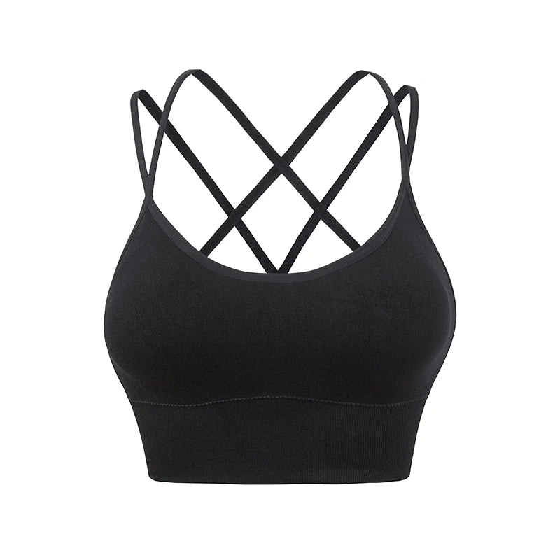 Padded Cross Back Sports Bra