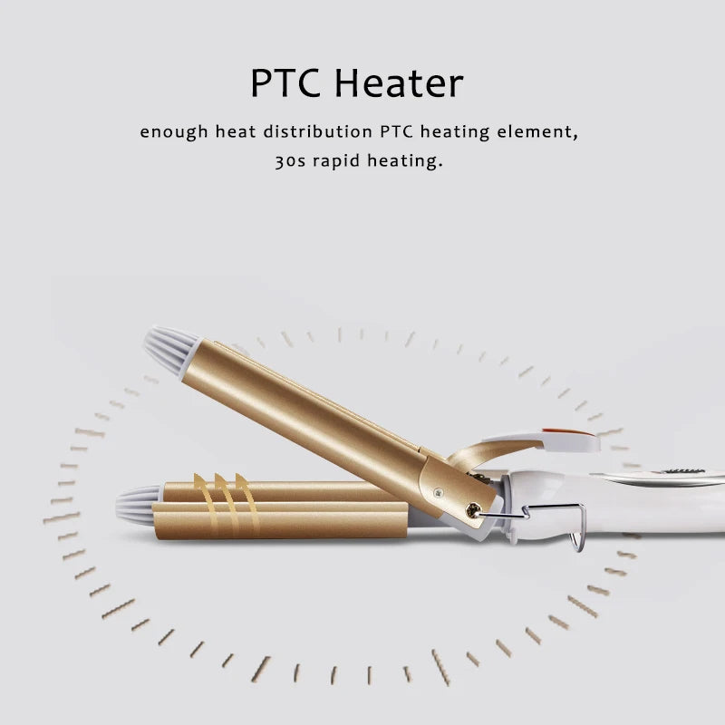 Ceramic Triple Barrel Professional Hair Waver