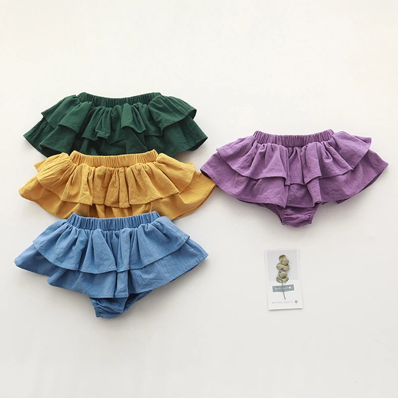 Ruffled Lace Baby Skirt: Summer Cotton Pettiskirt Tutu Dress