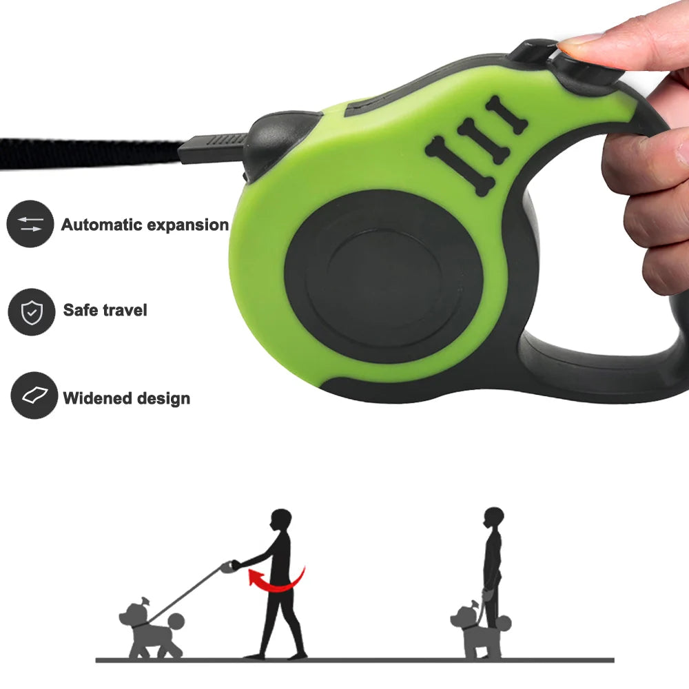 Automatic Retractable Dog Leash for Safe and Convenient Walks