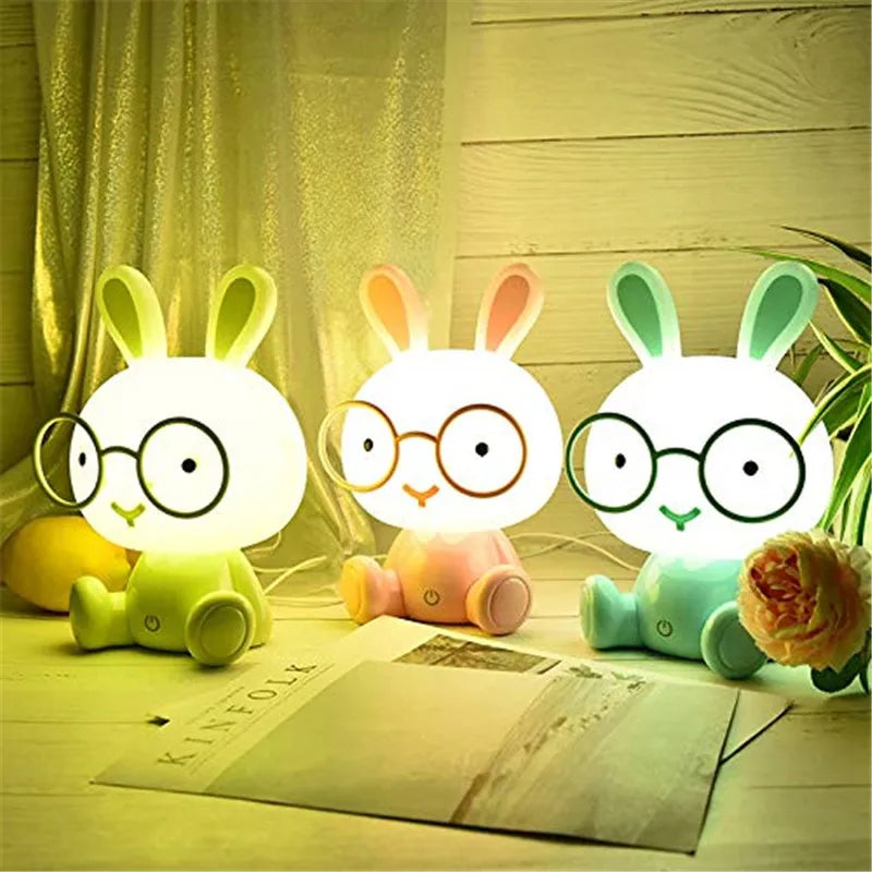 Cartoon Bunny LED Night Light Touch Table Lamp