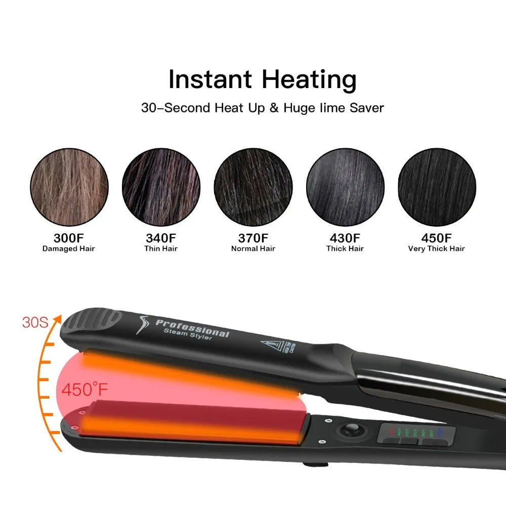 Professional Steam Ceramic Flat Iron