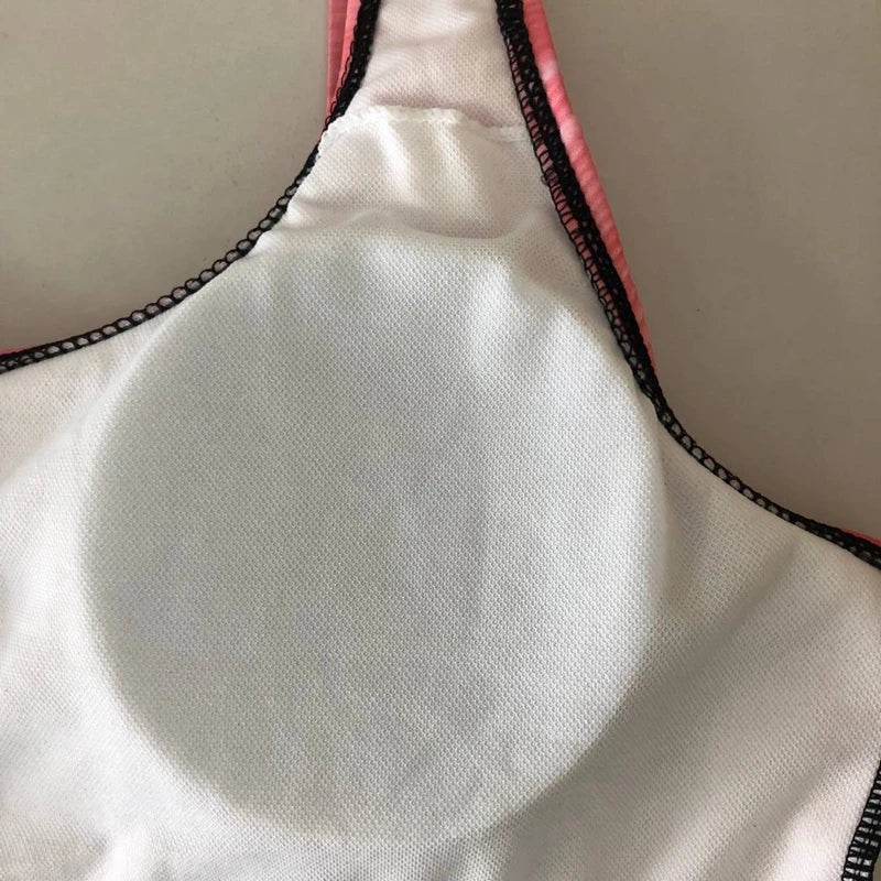 Gradient Print Push Up One Piece Swimsuit