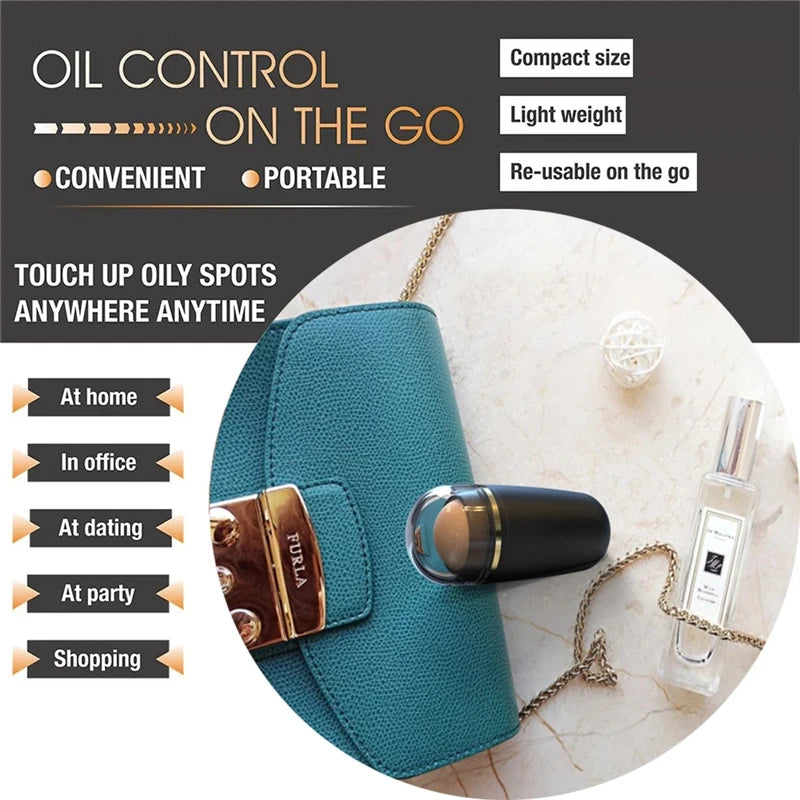 Natural Volcanic Stone Face Roller - Oil Absorbing