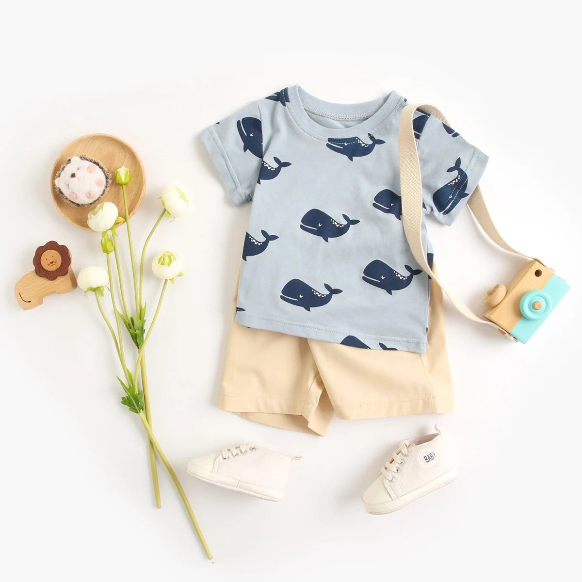 Cartoon Boys Clothing Sets: Summer Casual Baby Outfits 2Pcs