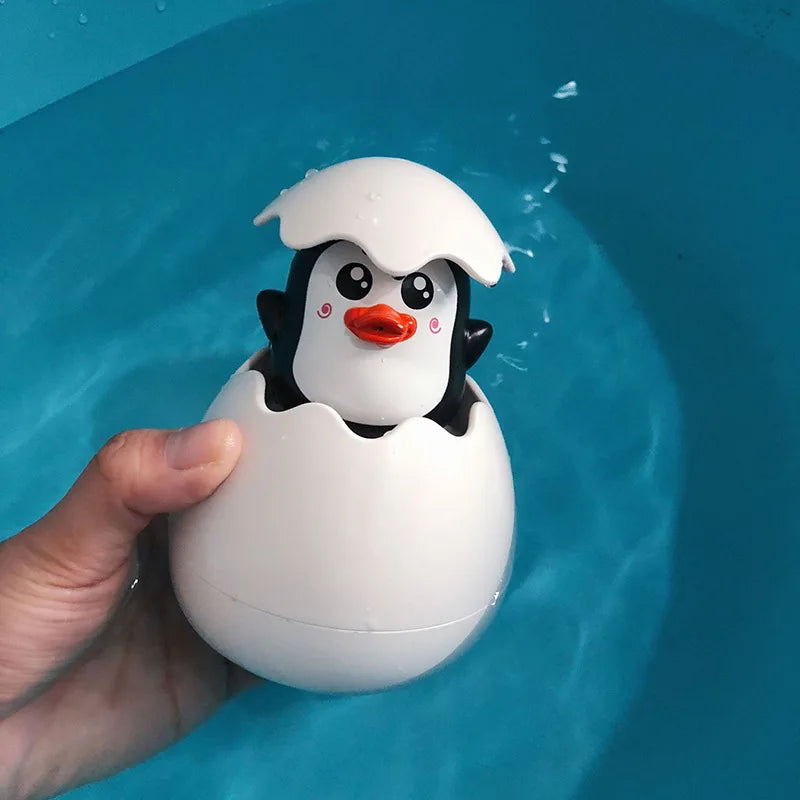 Cute Duck Penguin Egg Bathing Water Spray Toy
