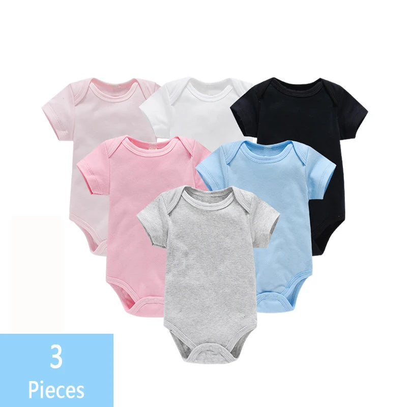 3PCS Baby Bodysuit Set