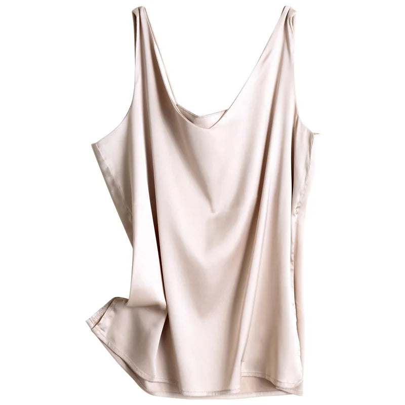 White Satin Halter Camisole
