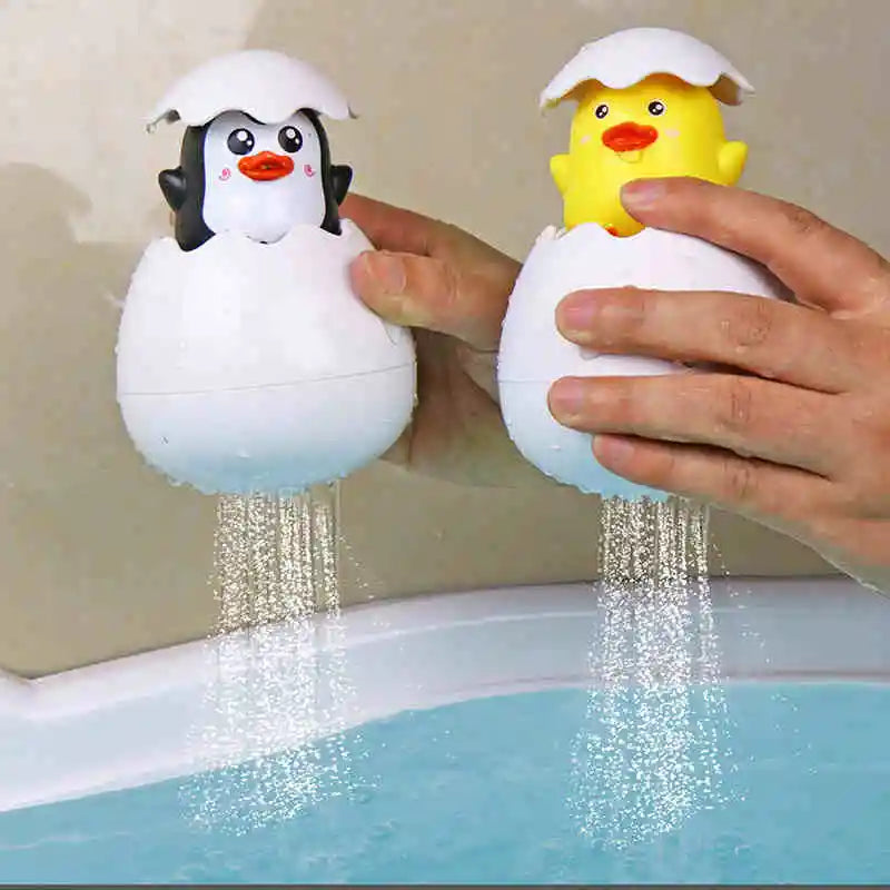 Cute Duck Penguin Egg Bathing Water Spray Toy