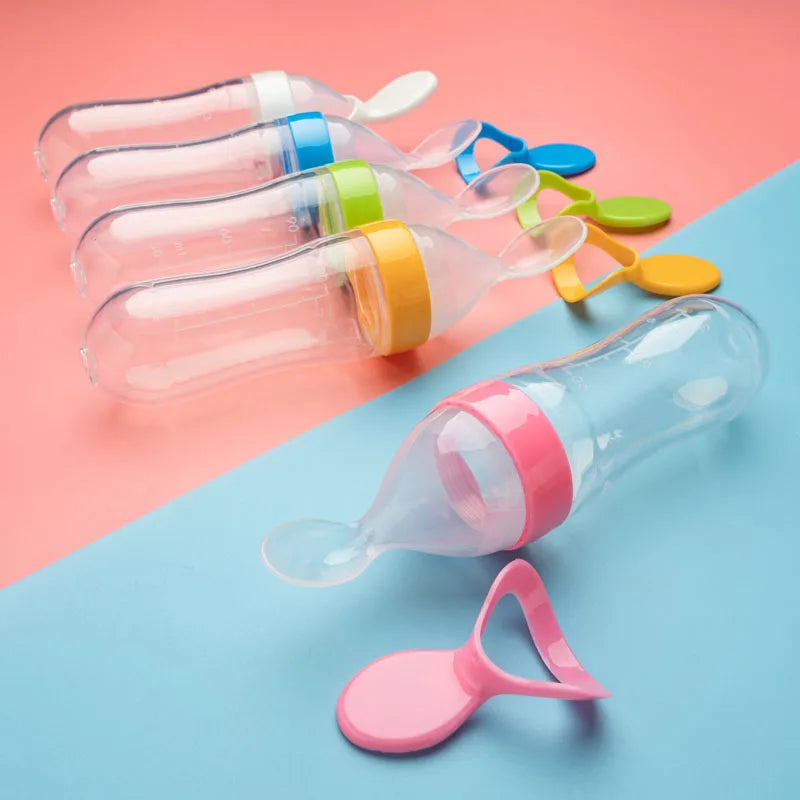 Silicone Squeezing Feeding Bottle