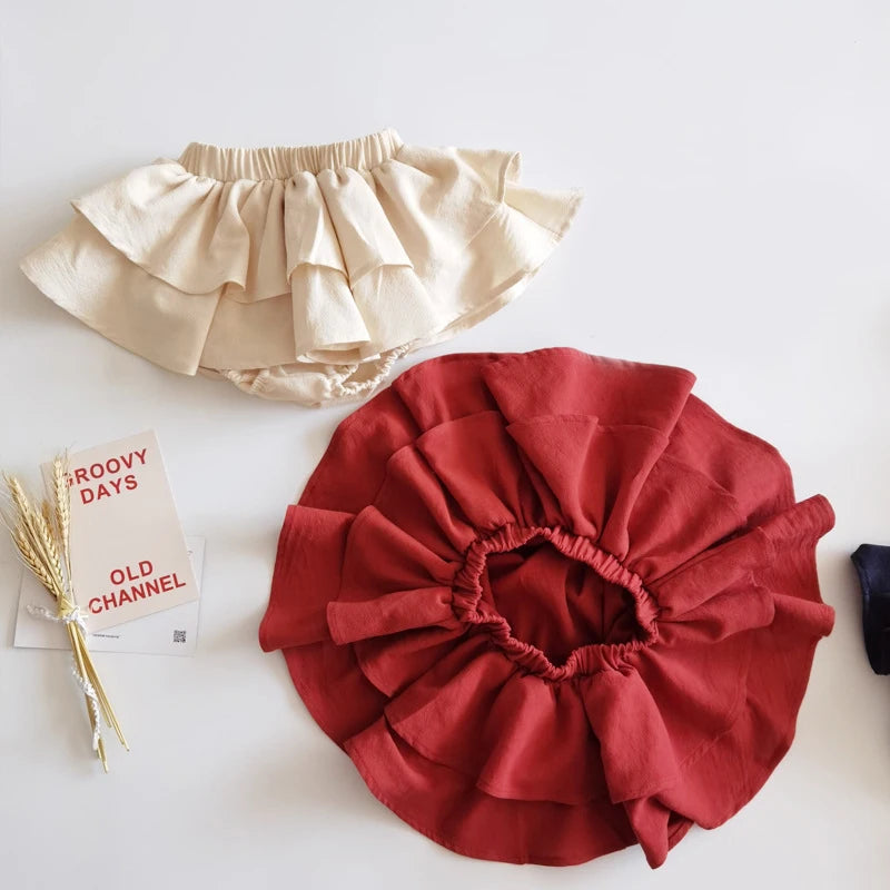 Ruffled Lace Baby Skirt: Summer Cotton Pettiskirt Tutu Dress
