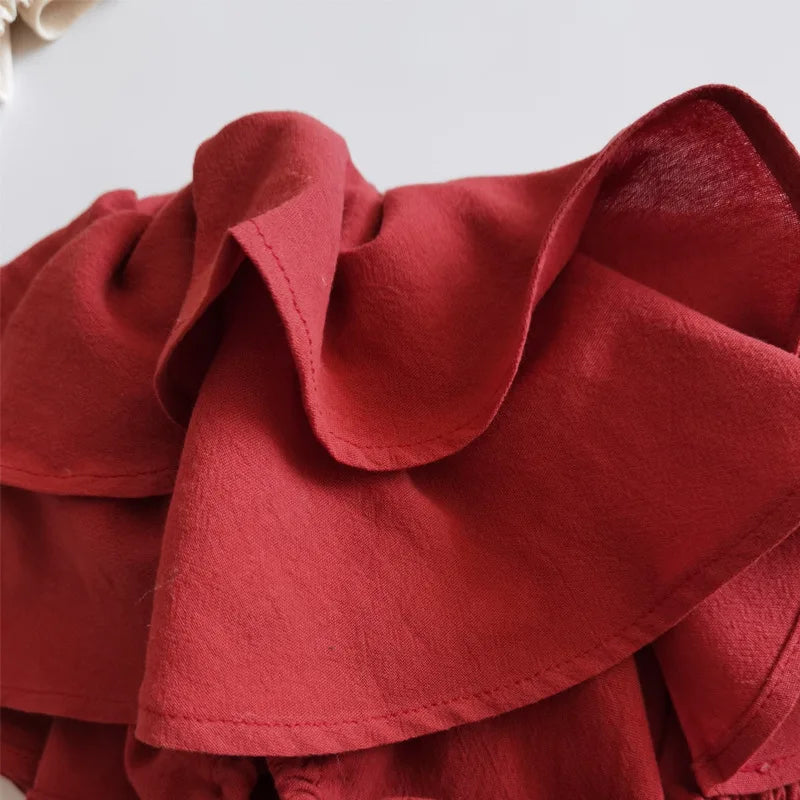 Ruffled Lace Baby Skirt: Summer Cotton Pettiskirt Tutu Dress