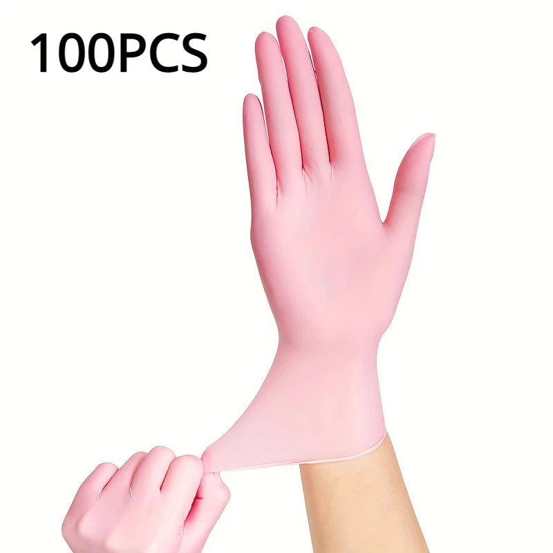 Light Pink Disposable Nitrile Gloves