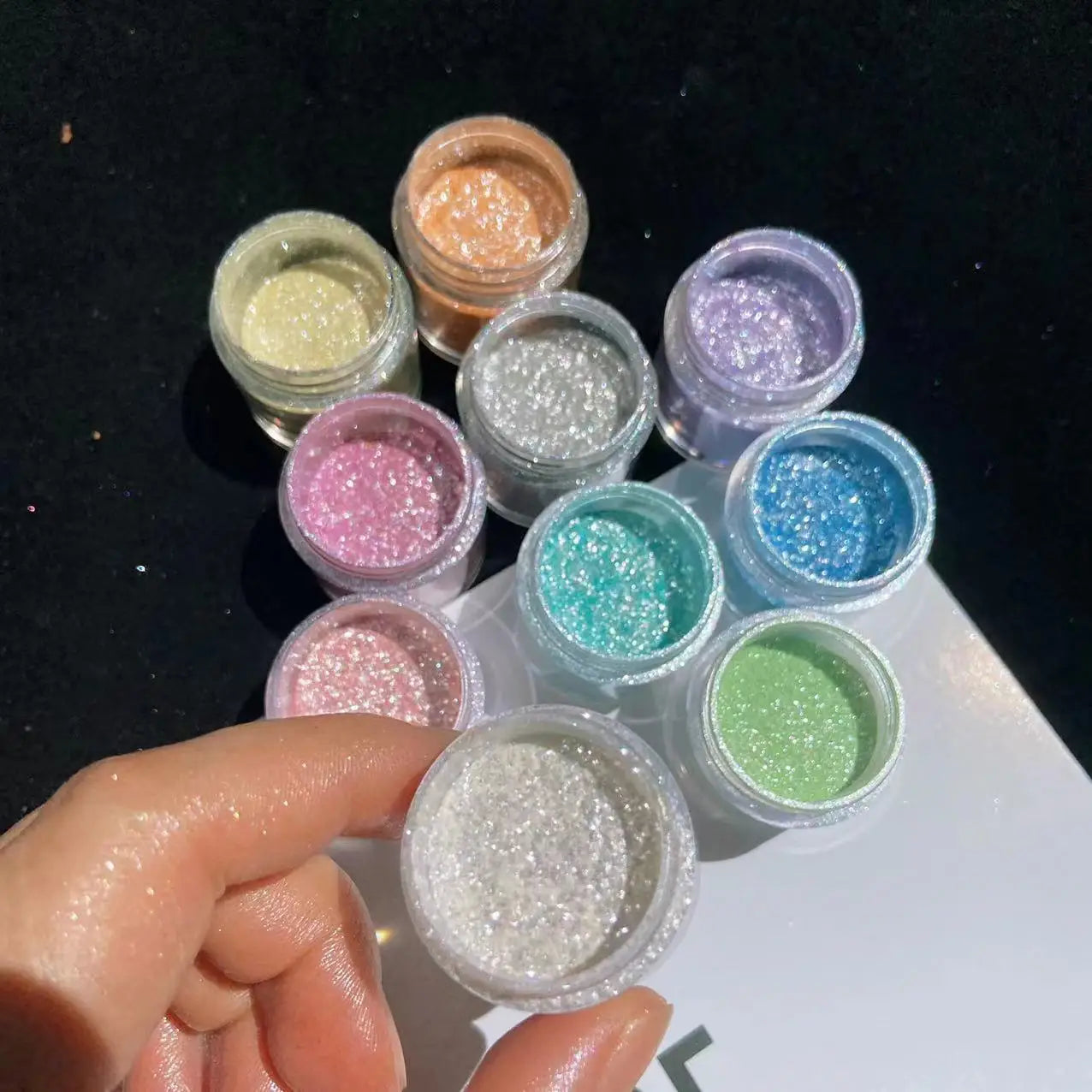 10 Holographic Glitter Colors