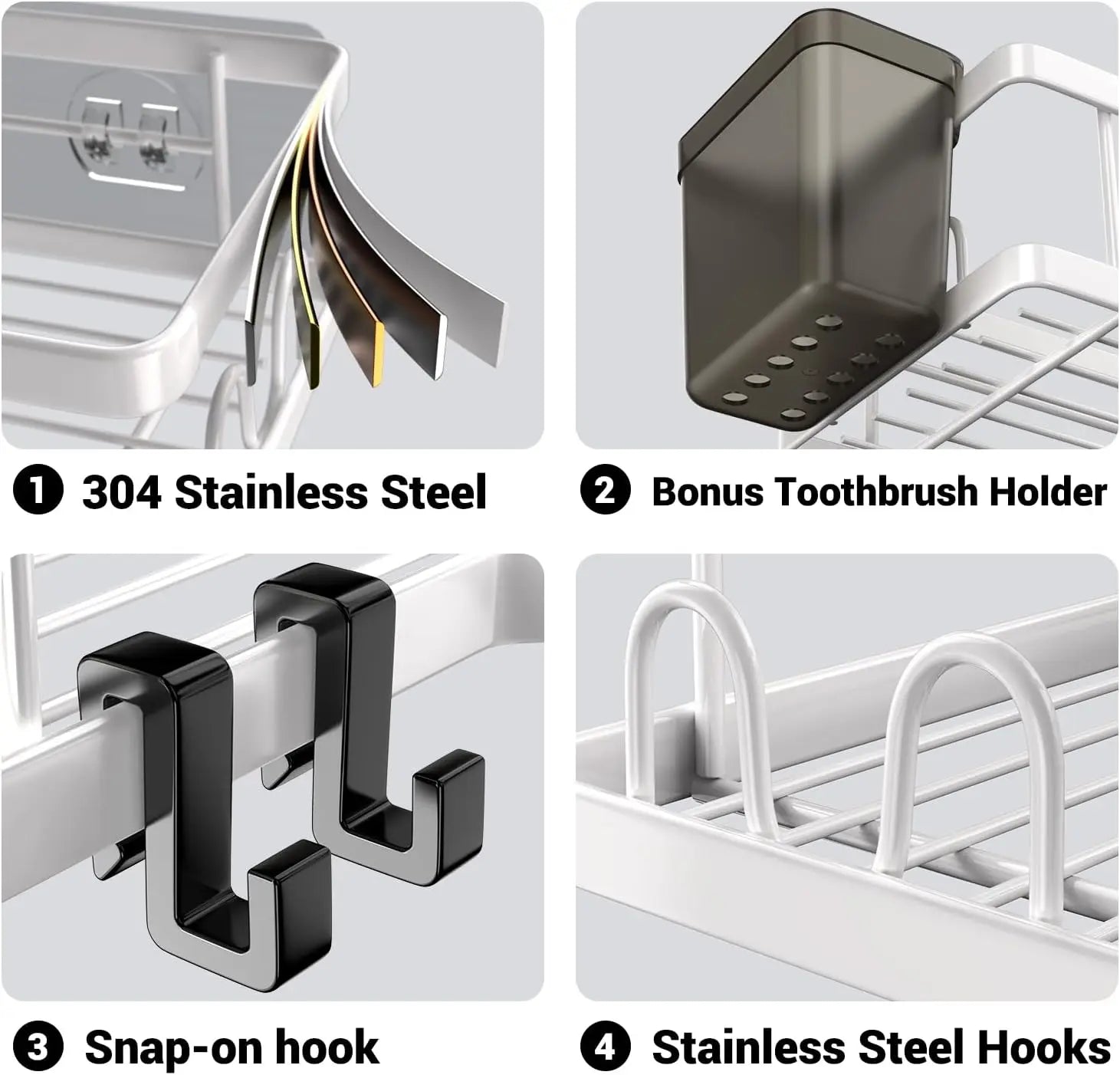 2-Pack Adhesive Shower Shelves