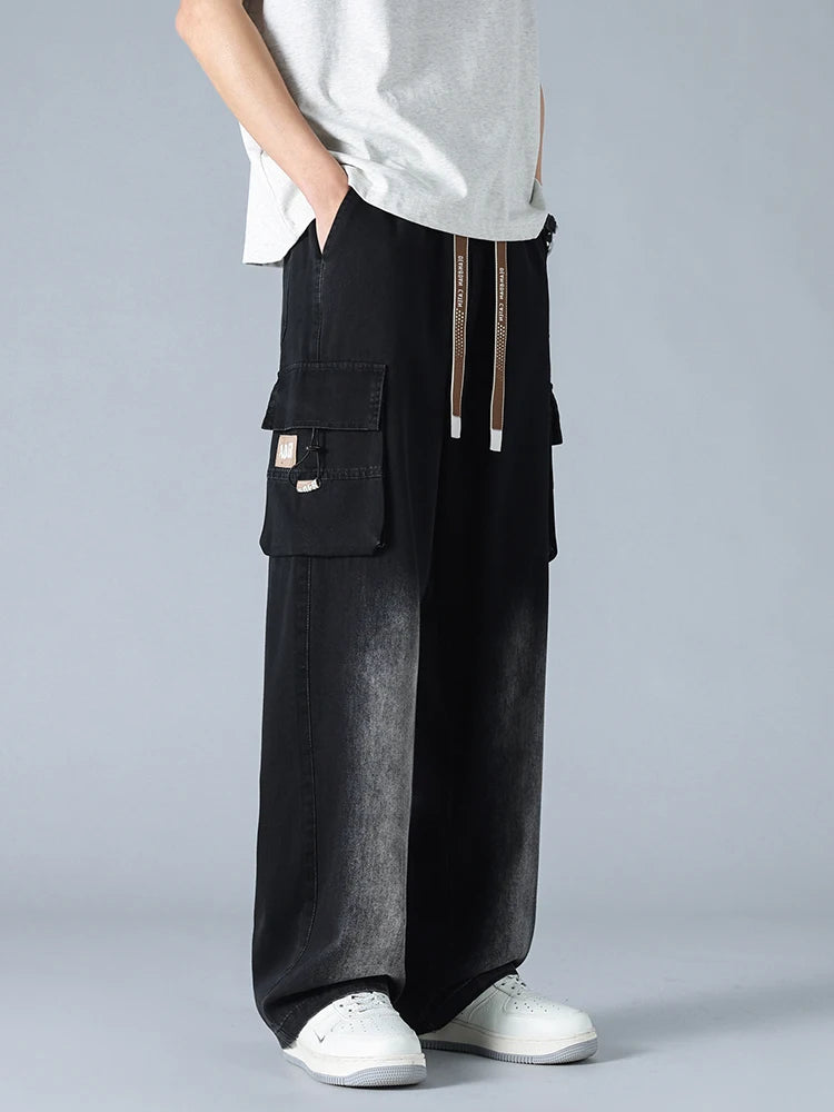 Summer Wide Leg Cargo Jeans