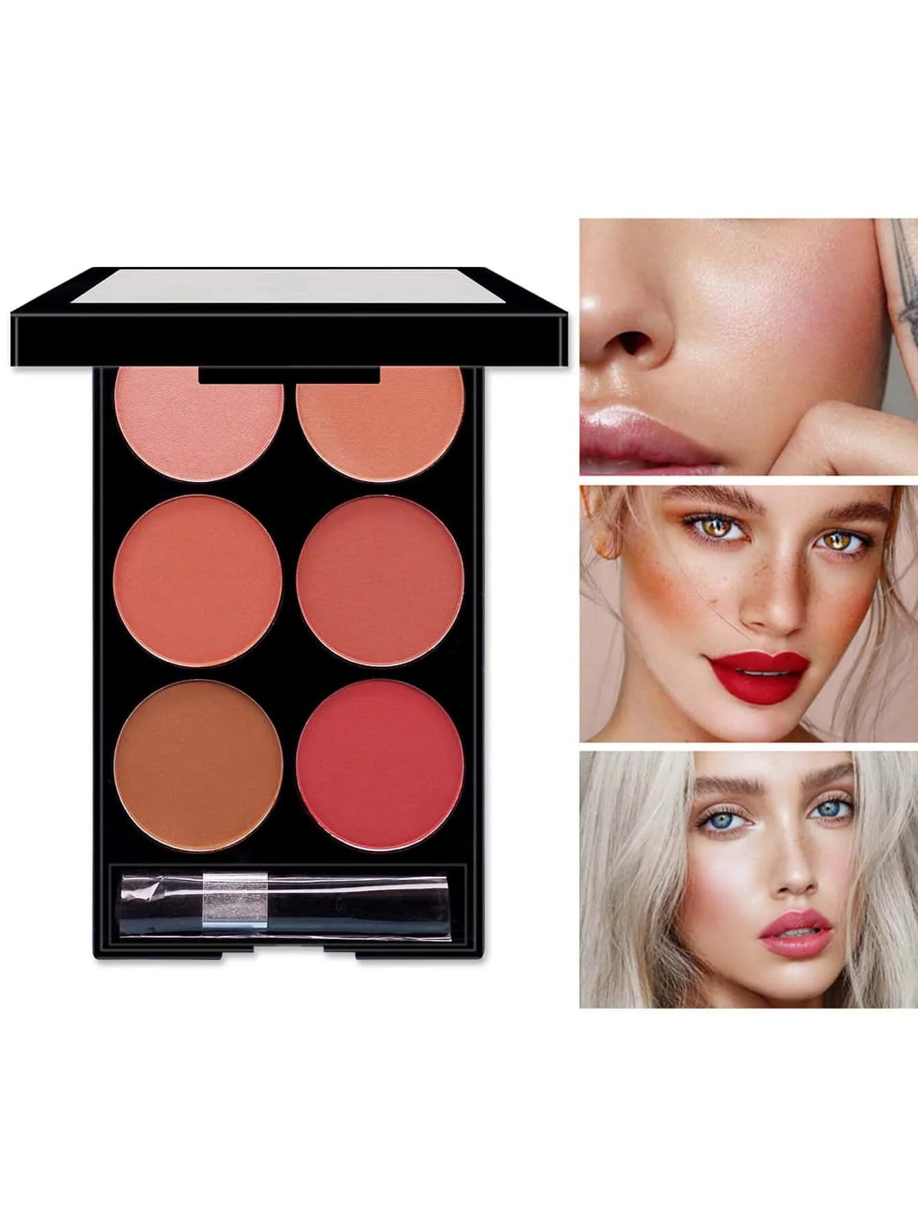6-Color Blush and Contour Palette