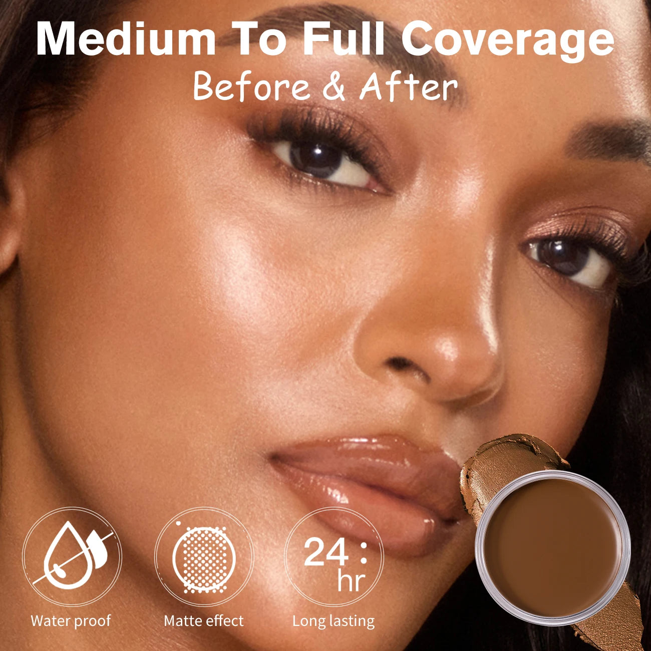Waterproof Full-Coverage Matte Foundation Cream