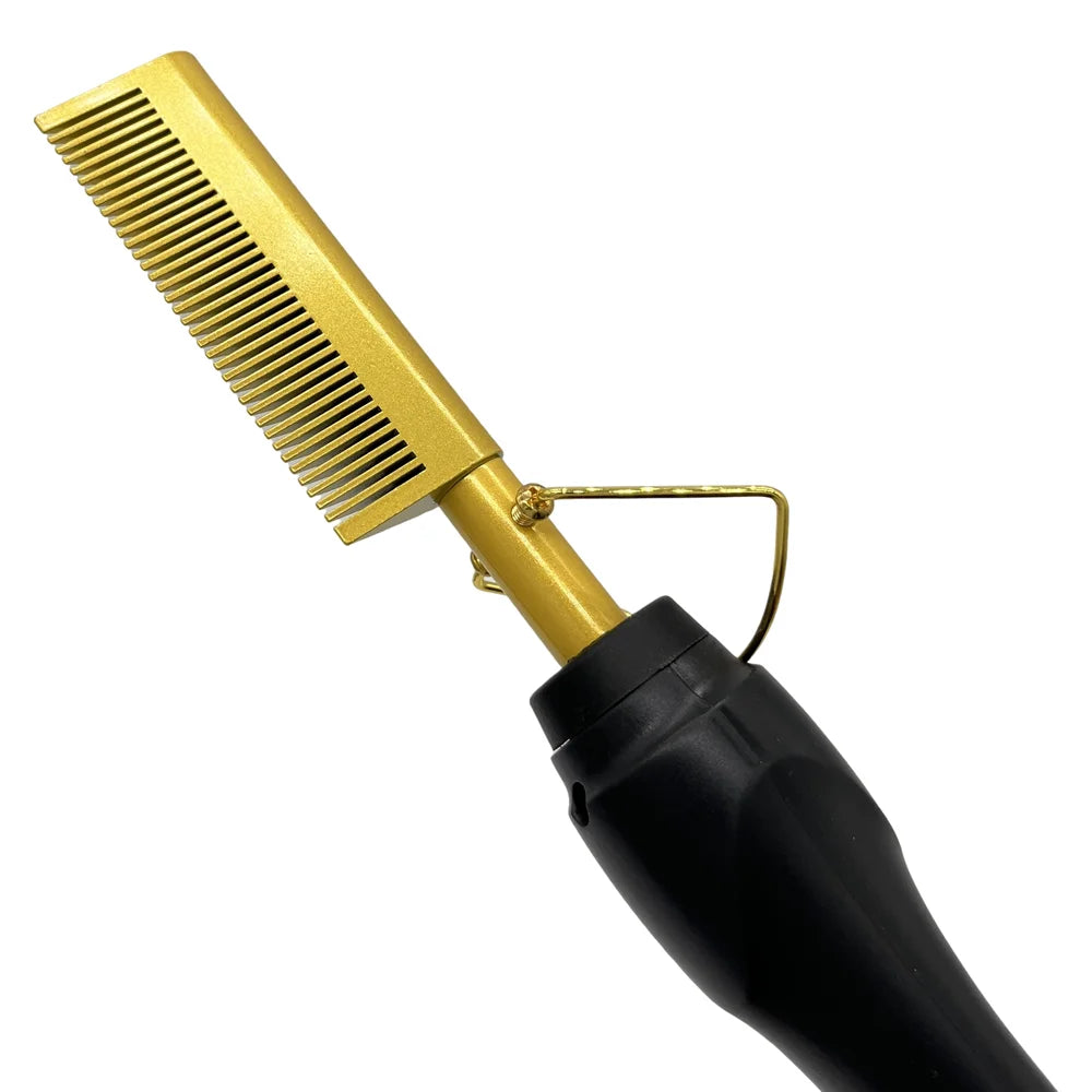 Electric Hot Comb Hair Straightener Brush
