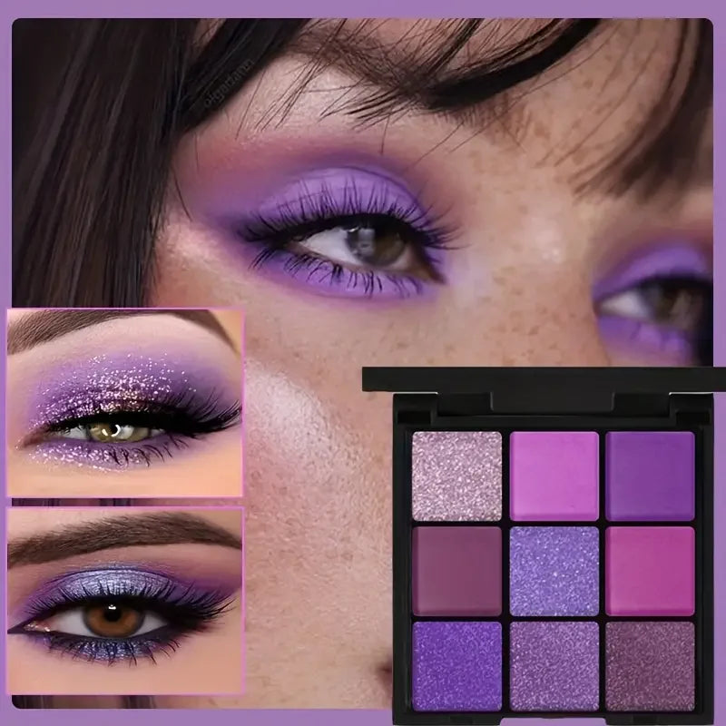9-Color Purple Eyeshadow Palette