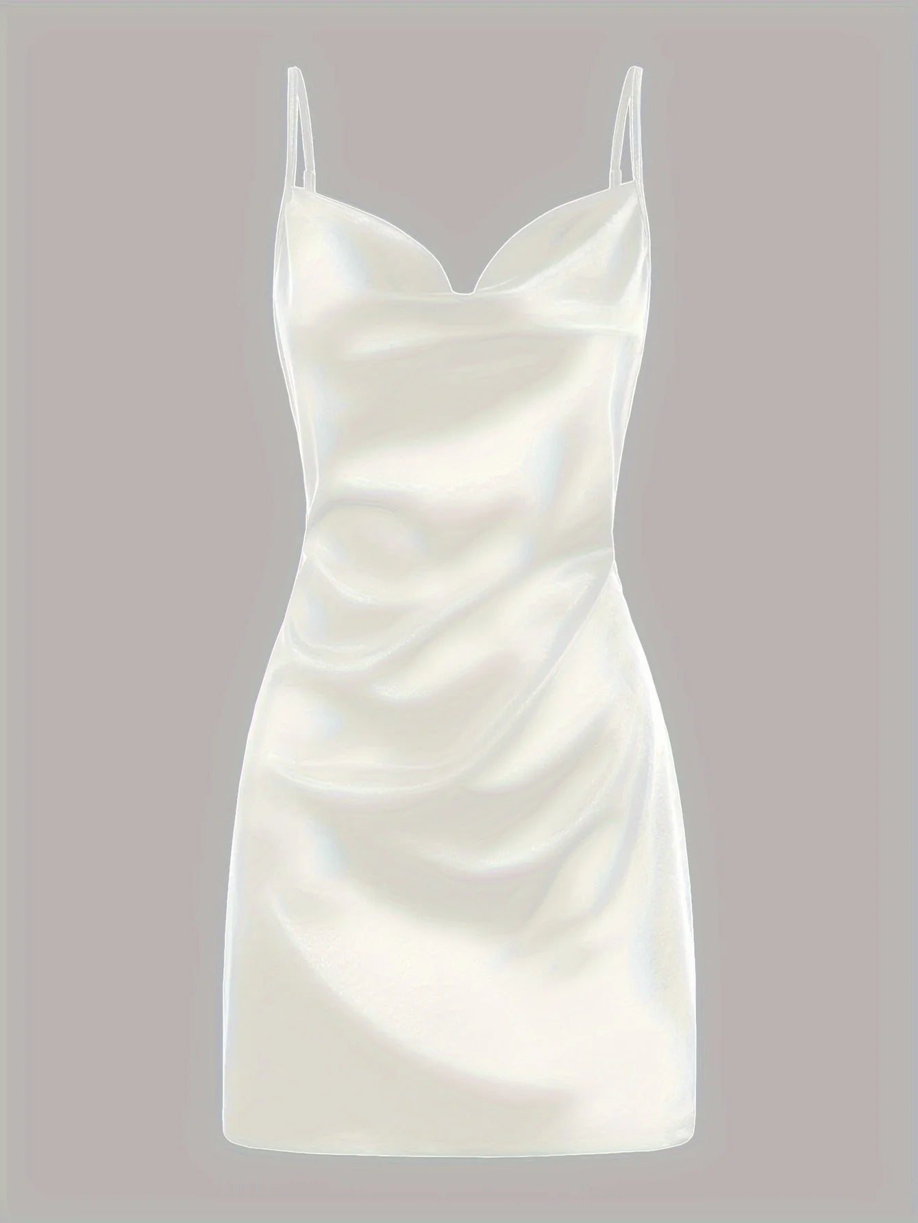 Elegant Satin Suspender Dress