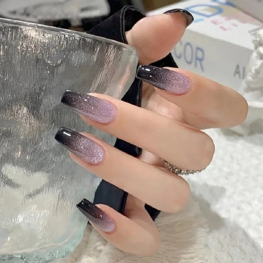 Galaxy Starlight Cat’s Eye Press-On Nails