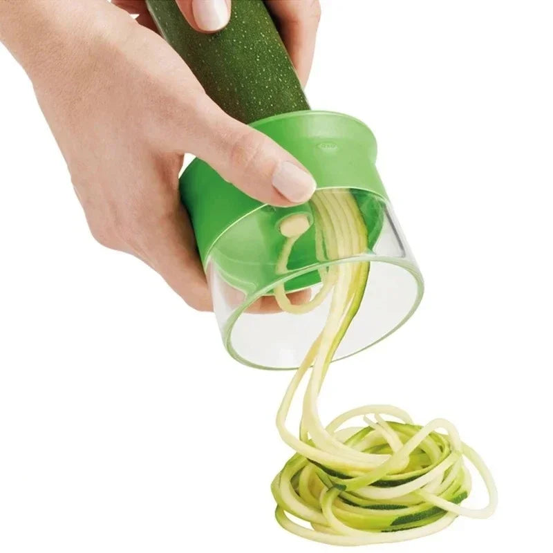 Compact Handheld Spiralizer: Versatile Vegetable and Fruit Slicer