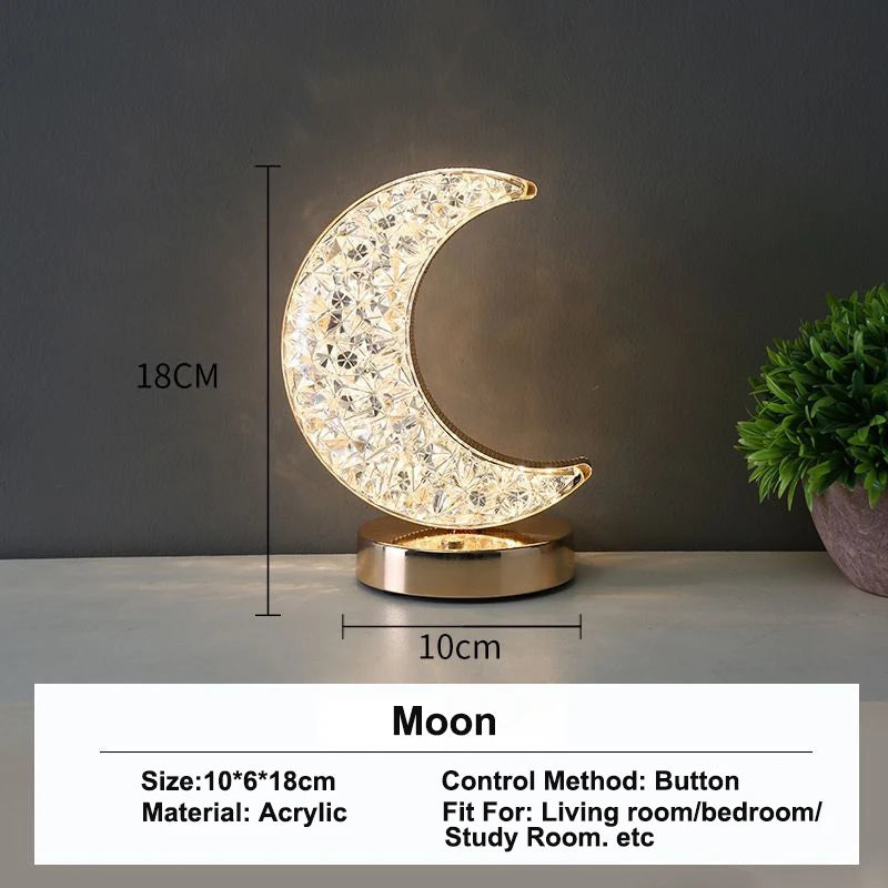 3D Crystal Moon Lamp
