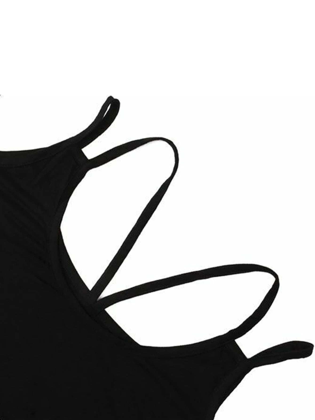 Solid Color Backless Halter Top Vest