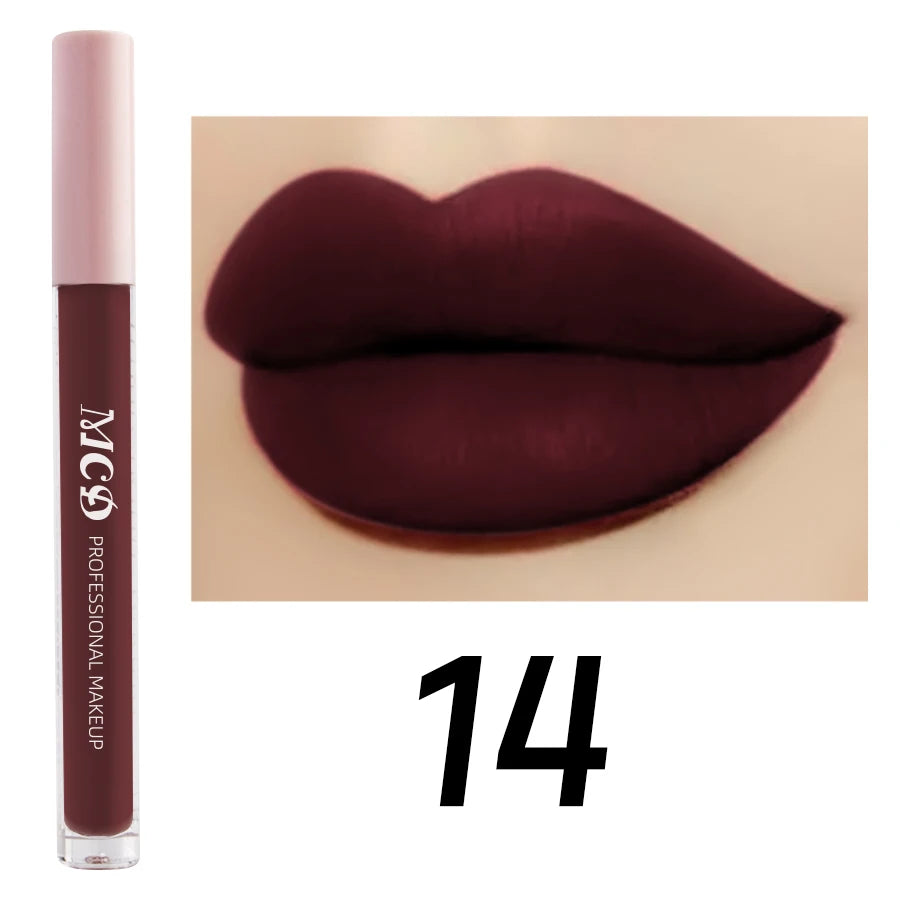 Dark Brown Waterproof Velvet Matte Lip Gloss
