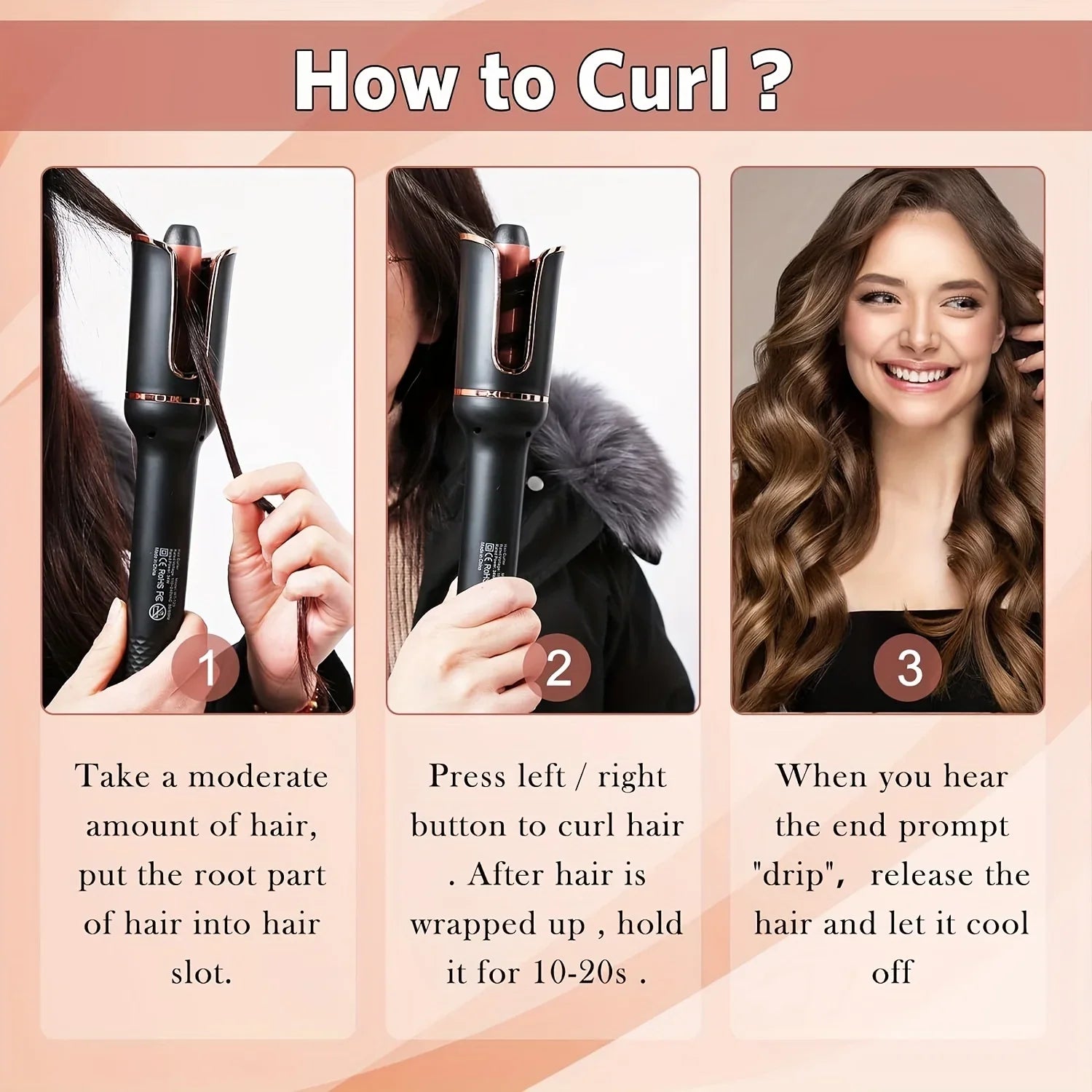 Automatic Ceramic Air Spin Hair Curler