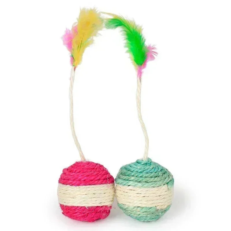 Sisal Scratching Ball Interactive Toy