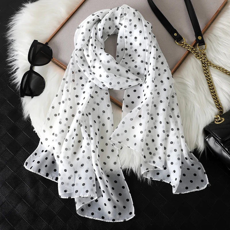 Polka Dot Chiffon Hijab