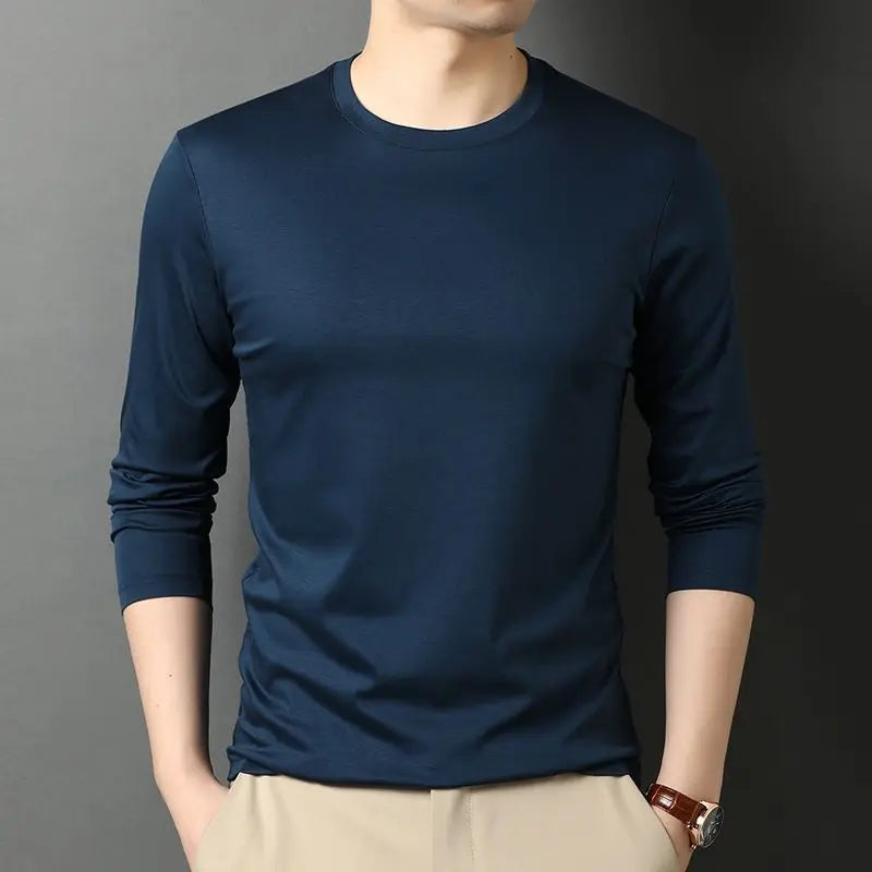 Silk Texture Long Sleeve T-Shirt
