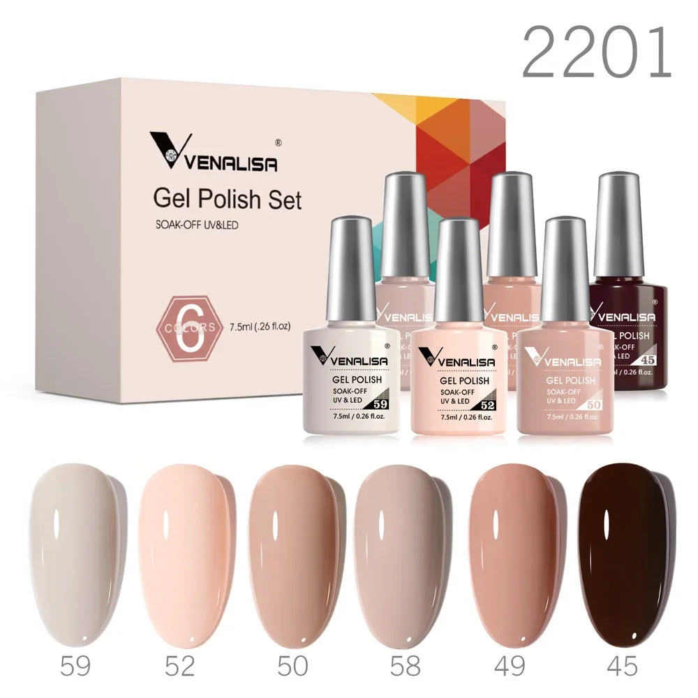 Autumn Earth-Tone Gel Nail Polish Set