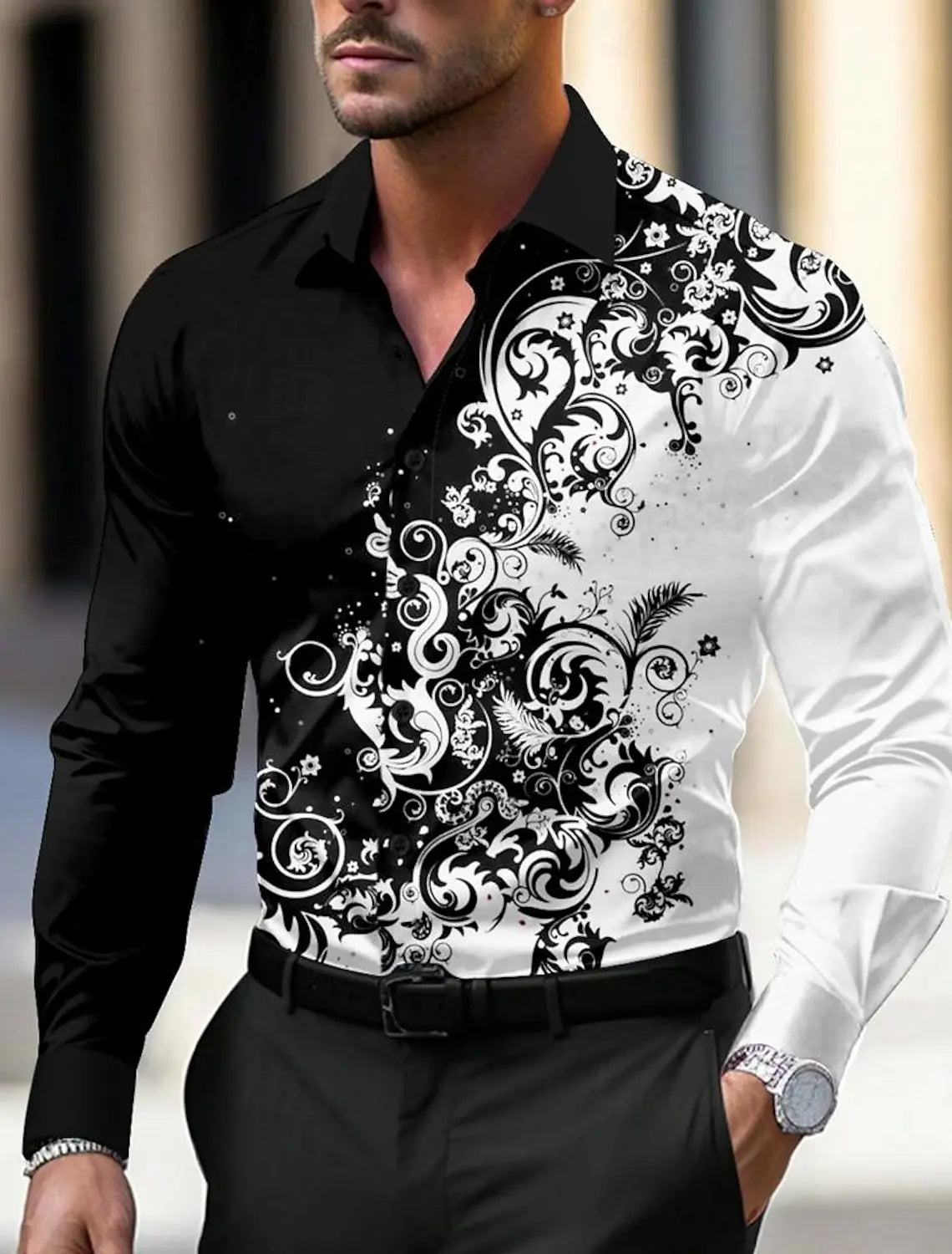Floral Business Shirt